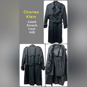 Charles Klein Black Lined Trench Coat